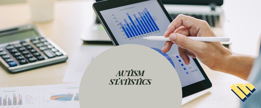 Autism Statistics article header graphic for Blue Gems ABA.