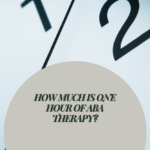 Close-up of a clock face with the text, “How much is one hour of ABA therapy?”
